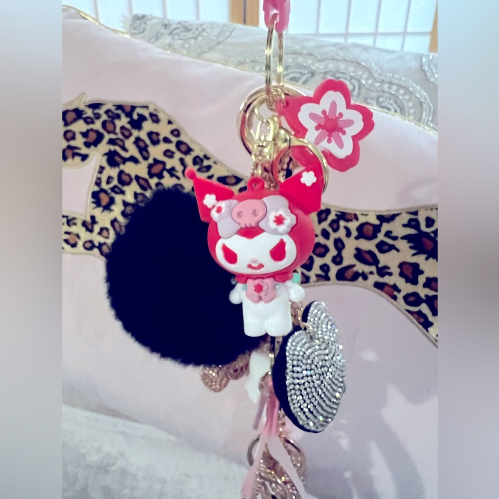 High-End Handmade Kuromi Keychain - Unique Design! Hold for Customer
